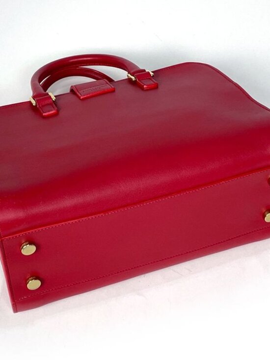 Saint Laurent Paris Baby Cabas 2-Way Shoulder Bag Leather Red - Picture 2 of 9